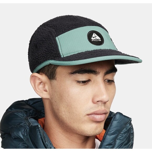 Nike ACG Therma-FIT Fly Unisex Size M/L Black Green Unstructured Cap Hat - Picture 1 of 7